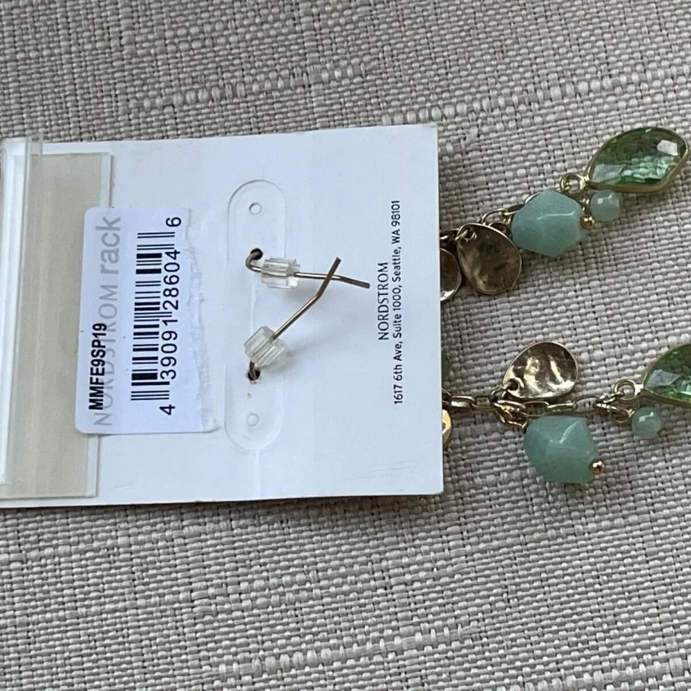Melrose and Market Women Earrings Genuine Stone Drop Down Ear Jewelry New
